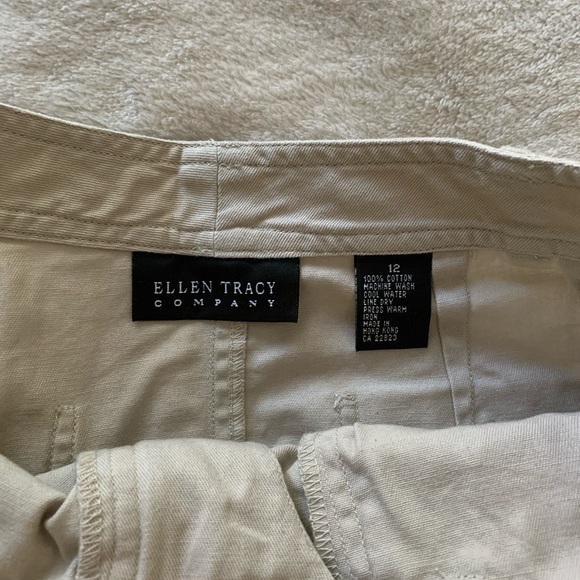 VINTAGE Tan Mini Skirt - Picture 2 of 2